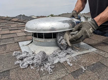 Cleaning Dryer Vent On Roof in Torrington