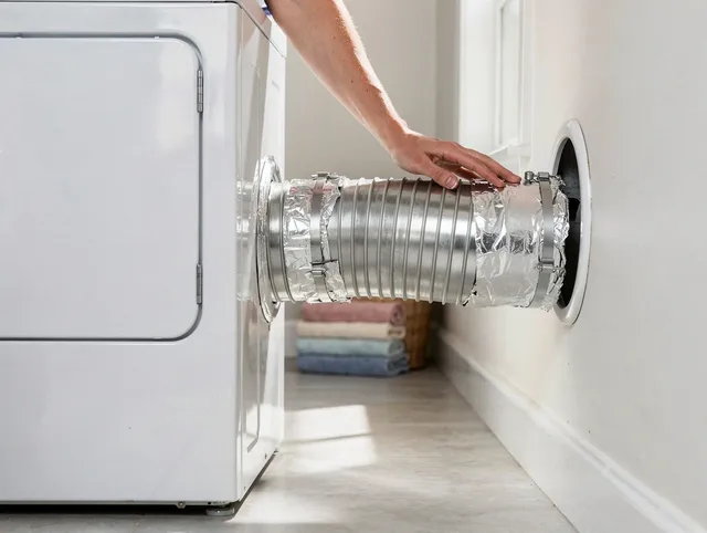 Professional dryer vent hose installation by Torrington Dryer Vent Cleaning in Torrington