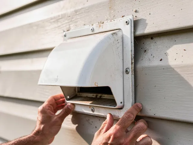 Torrington Dryer Vent Cleaning technician delivering thorough residential dryer vent cleaning service in Torrington